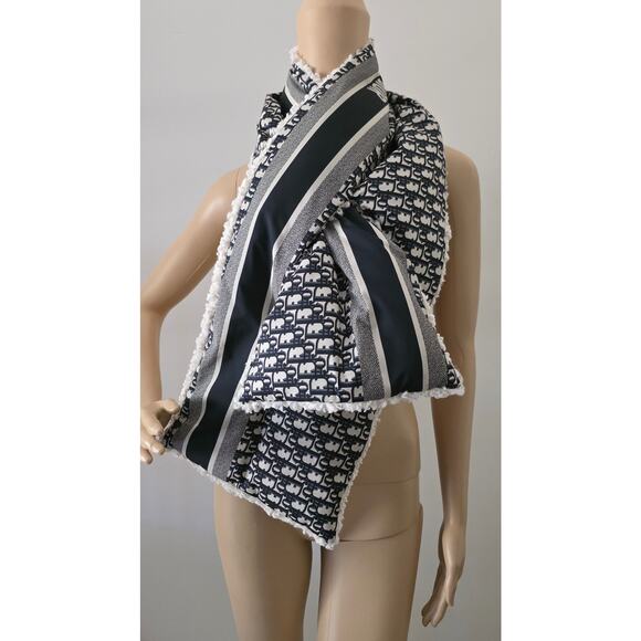 Christian Dior Blue Multicolor Oblique Diorissimo Logo Oversized Scarf - Picture 1 of 10